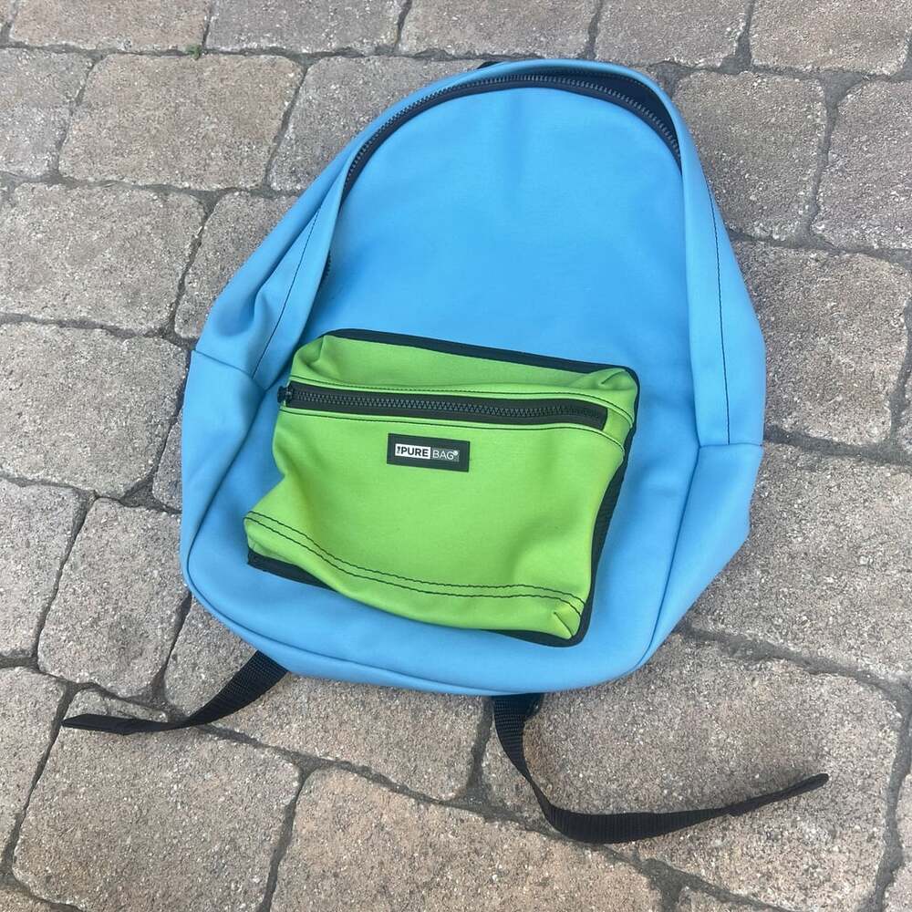 ThePureBag The Pure Bag Antimicrobial Backpack 17 Inch Blue Green *Discontinued*